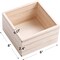 6" x 6" Unfinished Wooden Box Storage, Mini Wood Crates